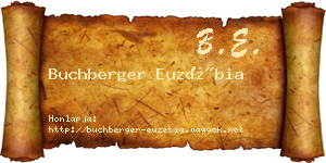 Buchberger Euzébia névjegykártya
